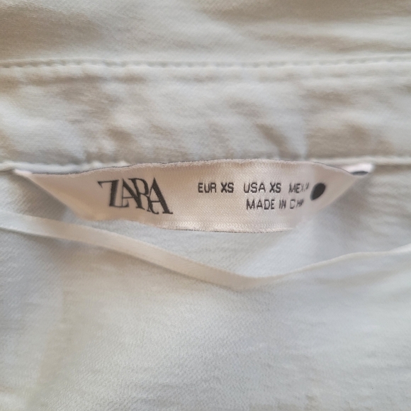 Zara Blue & Green Beaded Blouse Top Size XS - Picture 5 of 5